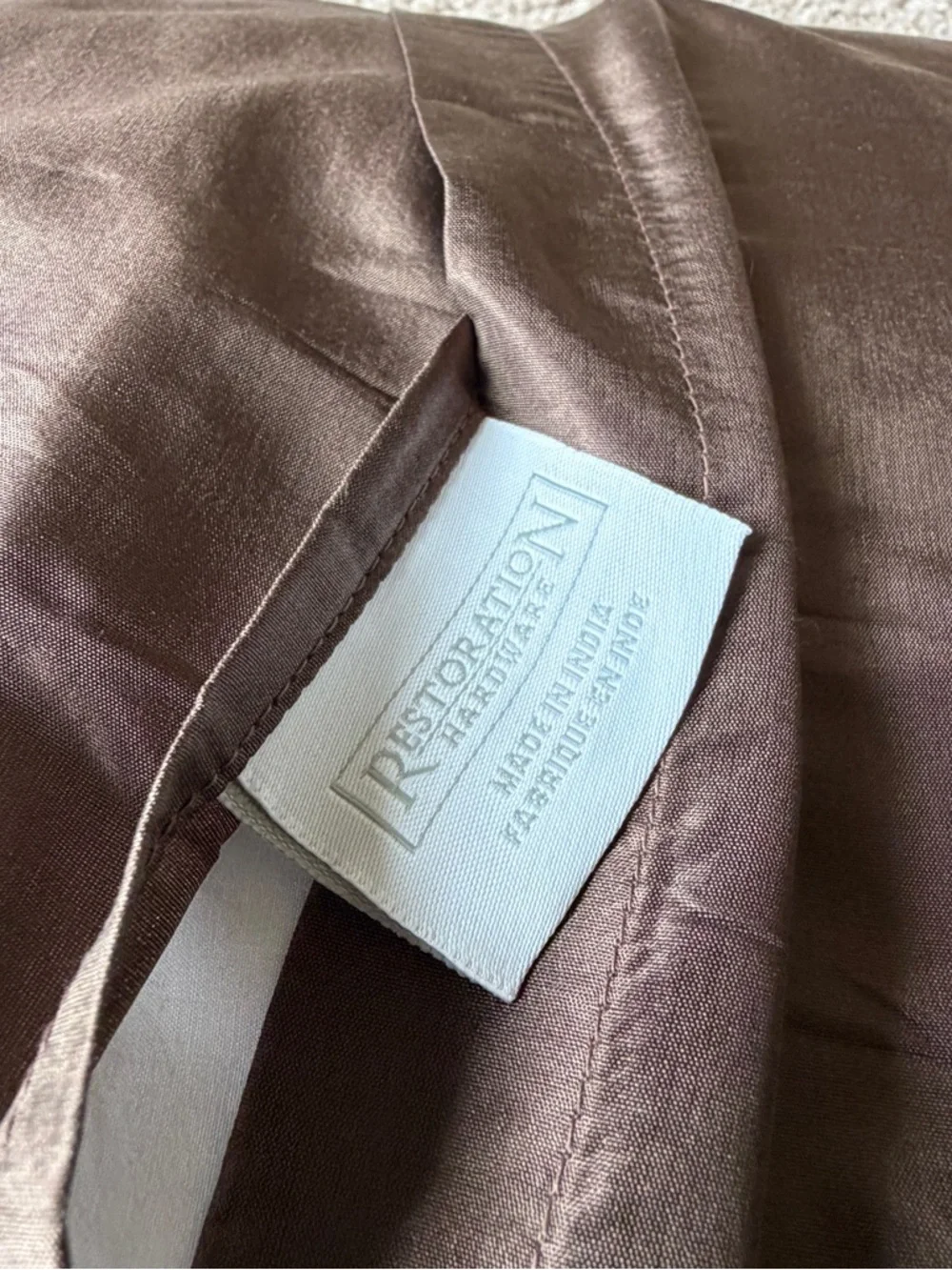 Restoration Hardware 2 100% Silk Quilt Pillow Shams Standard/Queen NWOT